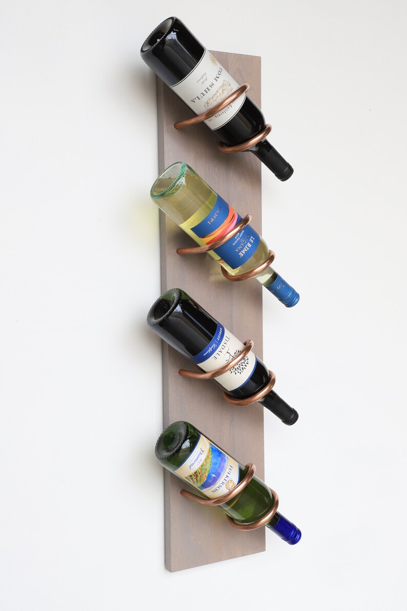 Driftwood wine rack copper wine rack wine rack wall Etsy
