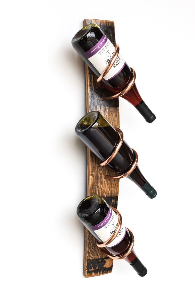 barrel stave wall wine rack