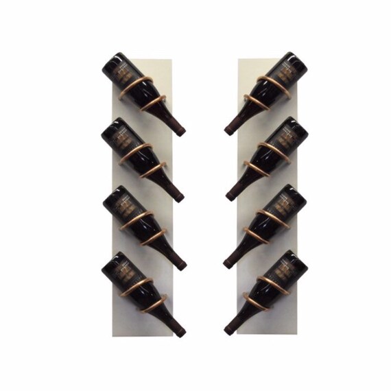 White wall mounted wine rack wall wine bottle holder wall Etsy