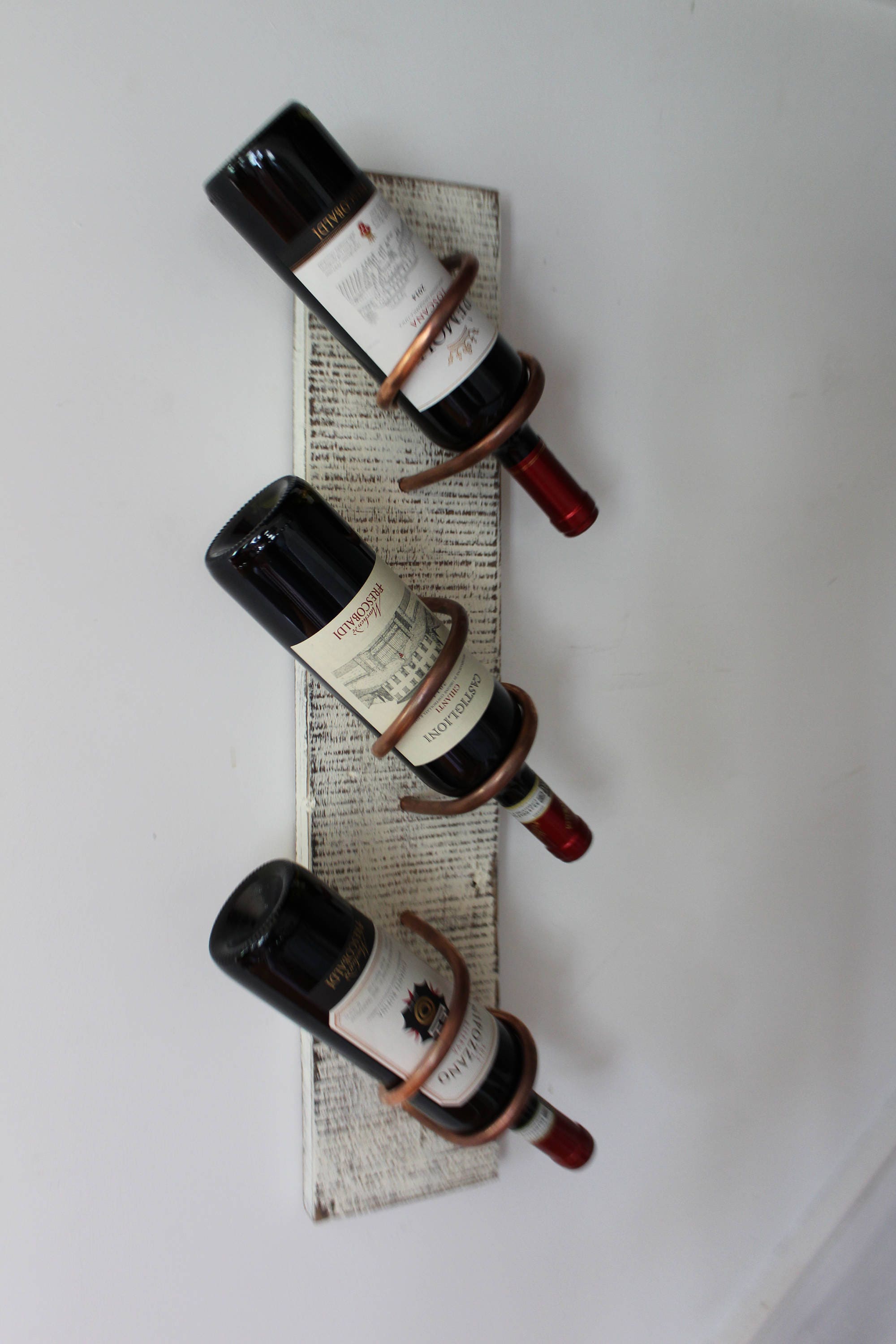 ON SALE White Wine Rack wall mounted wine rack rustic wine Etsy