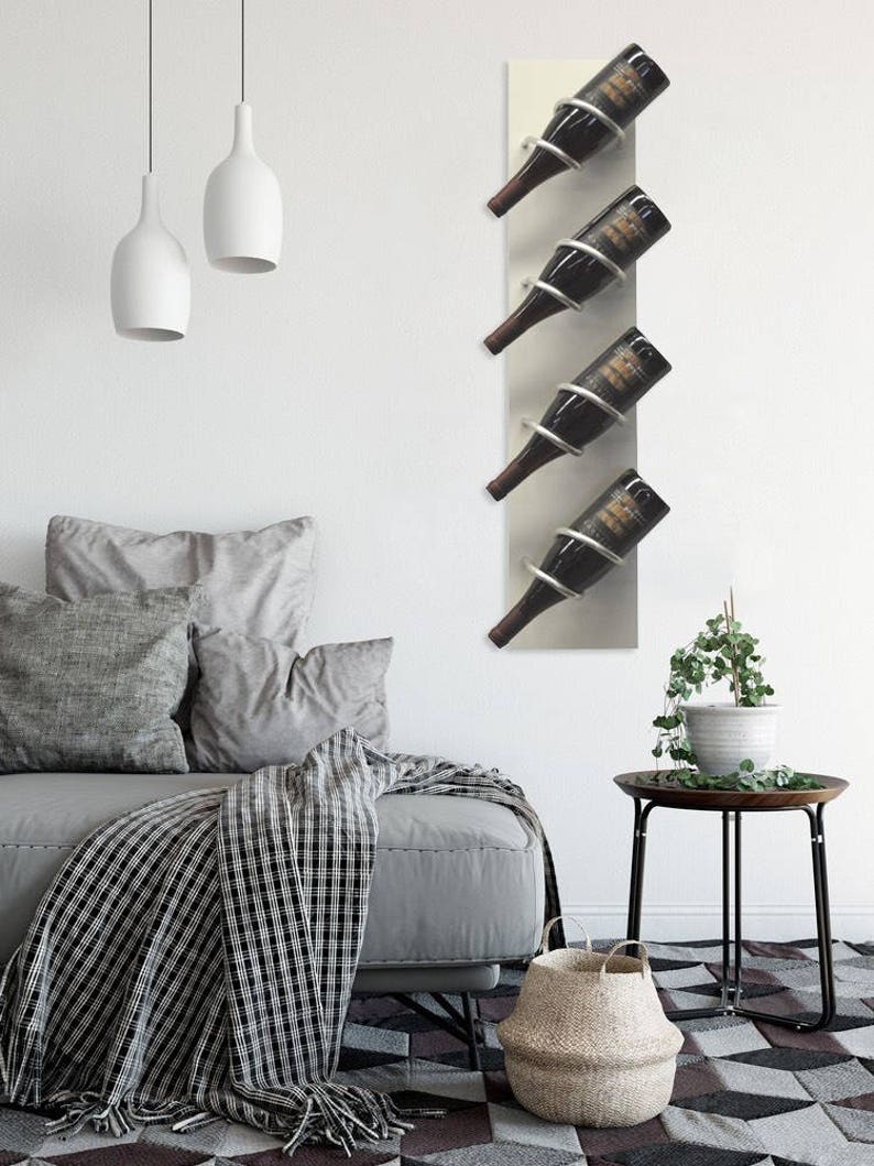 White Wall mounted Wine Rack white wine rack wine rack for Etsy