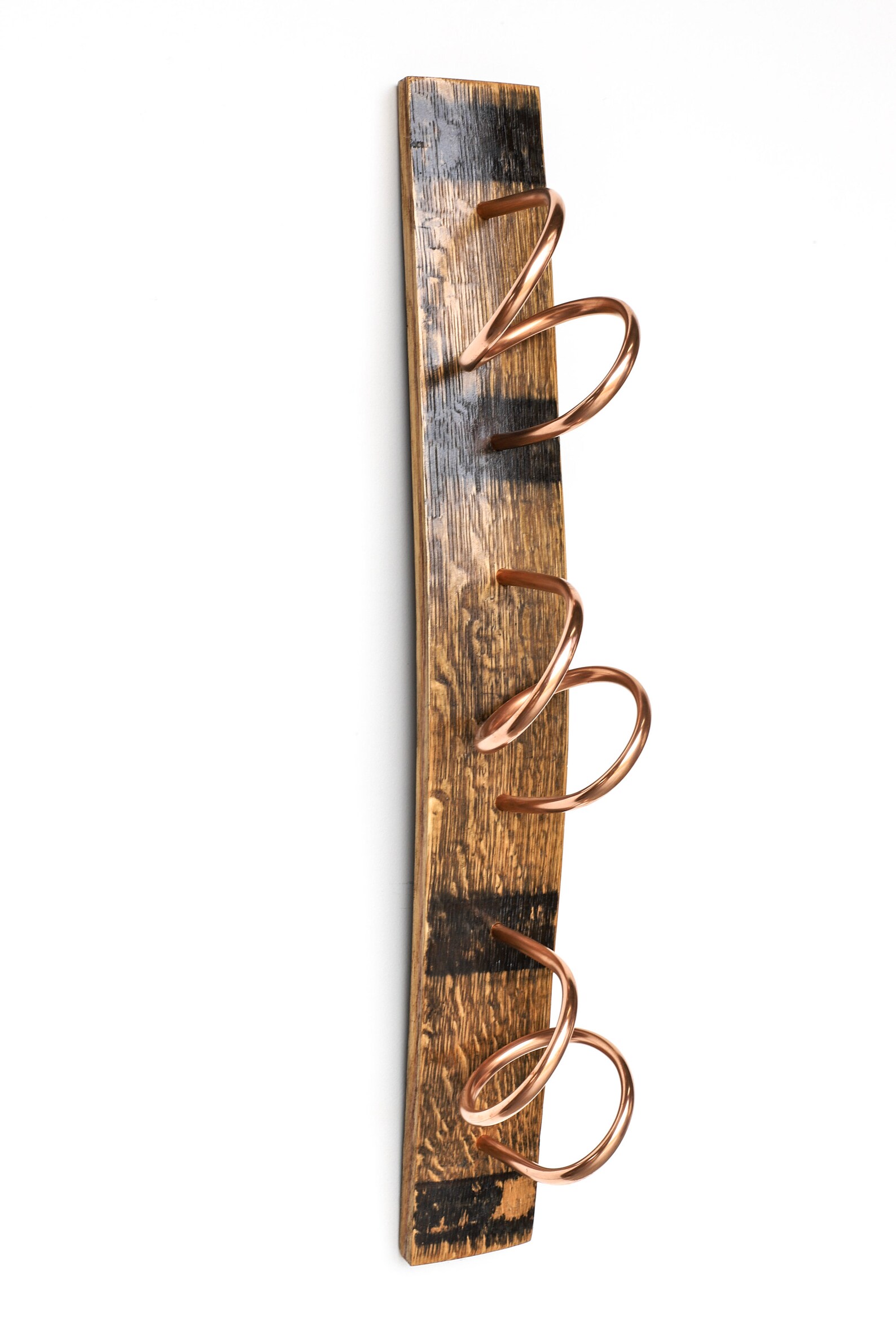 Barrel Stave Wine Rack Wall Mounted Wine Rack Reclaimed Etsy