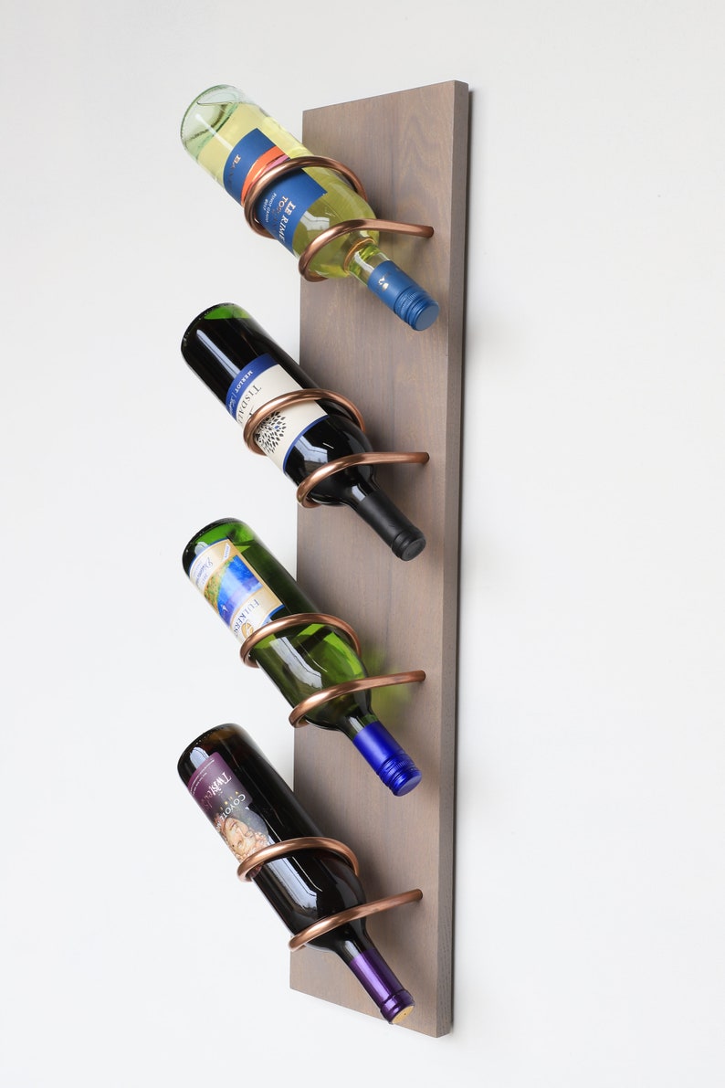 Driftwood wine rack copper wine rack wine rack wall Etsy