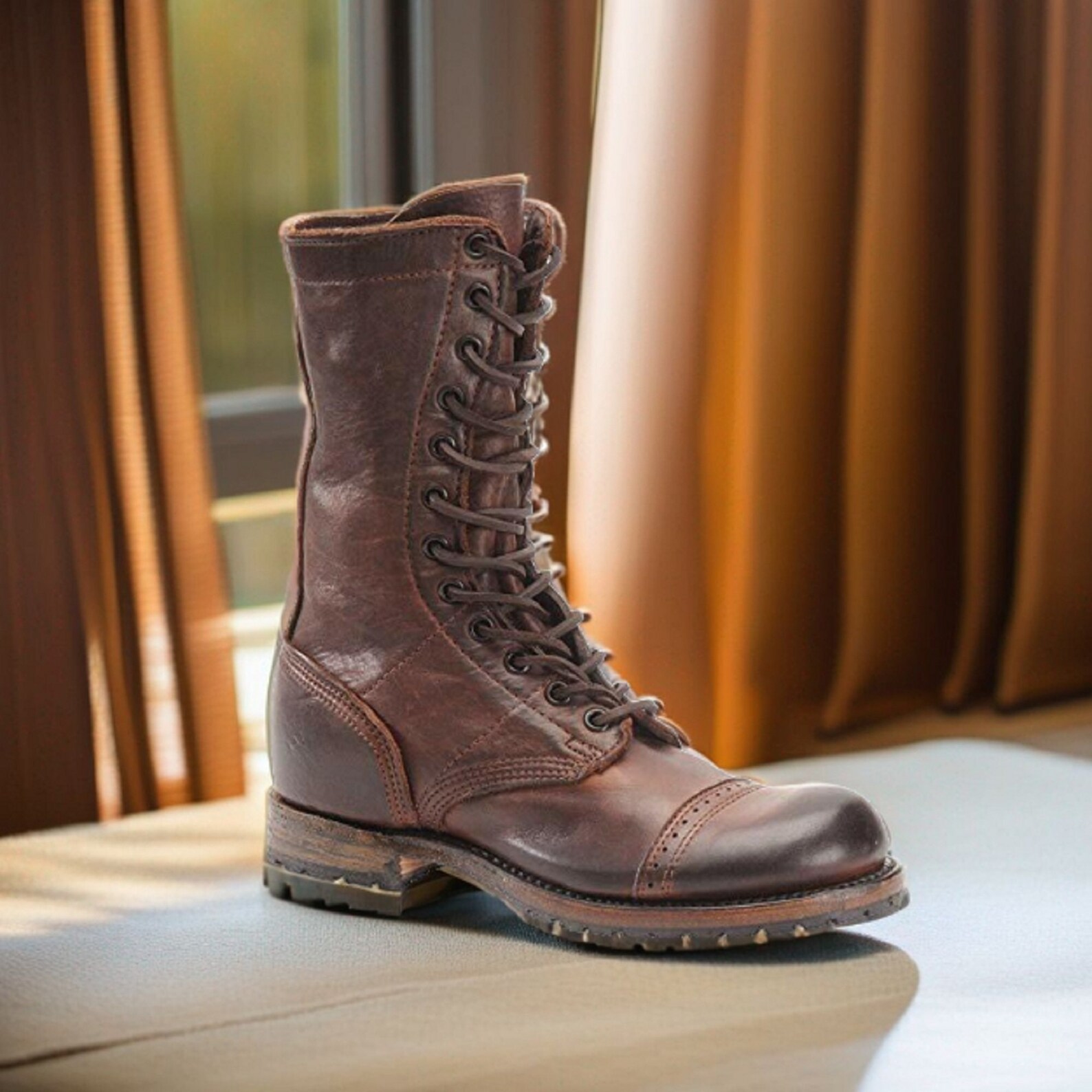 mens military style boots