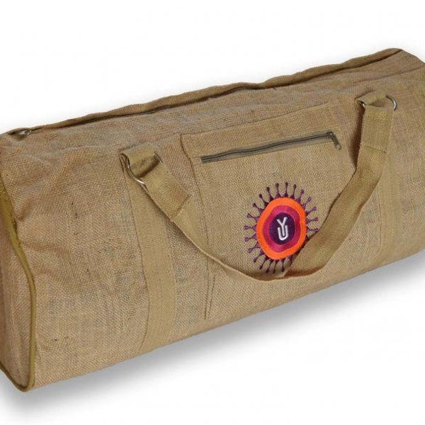 Jute Yoga Kit Bag with Signature Logo