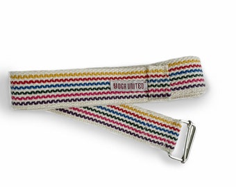 Yoga United Zing Stripey Yoga Belt, Bar Buckle