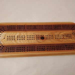 Cribbage Board - 3 Track - Mixed Wood