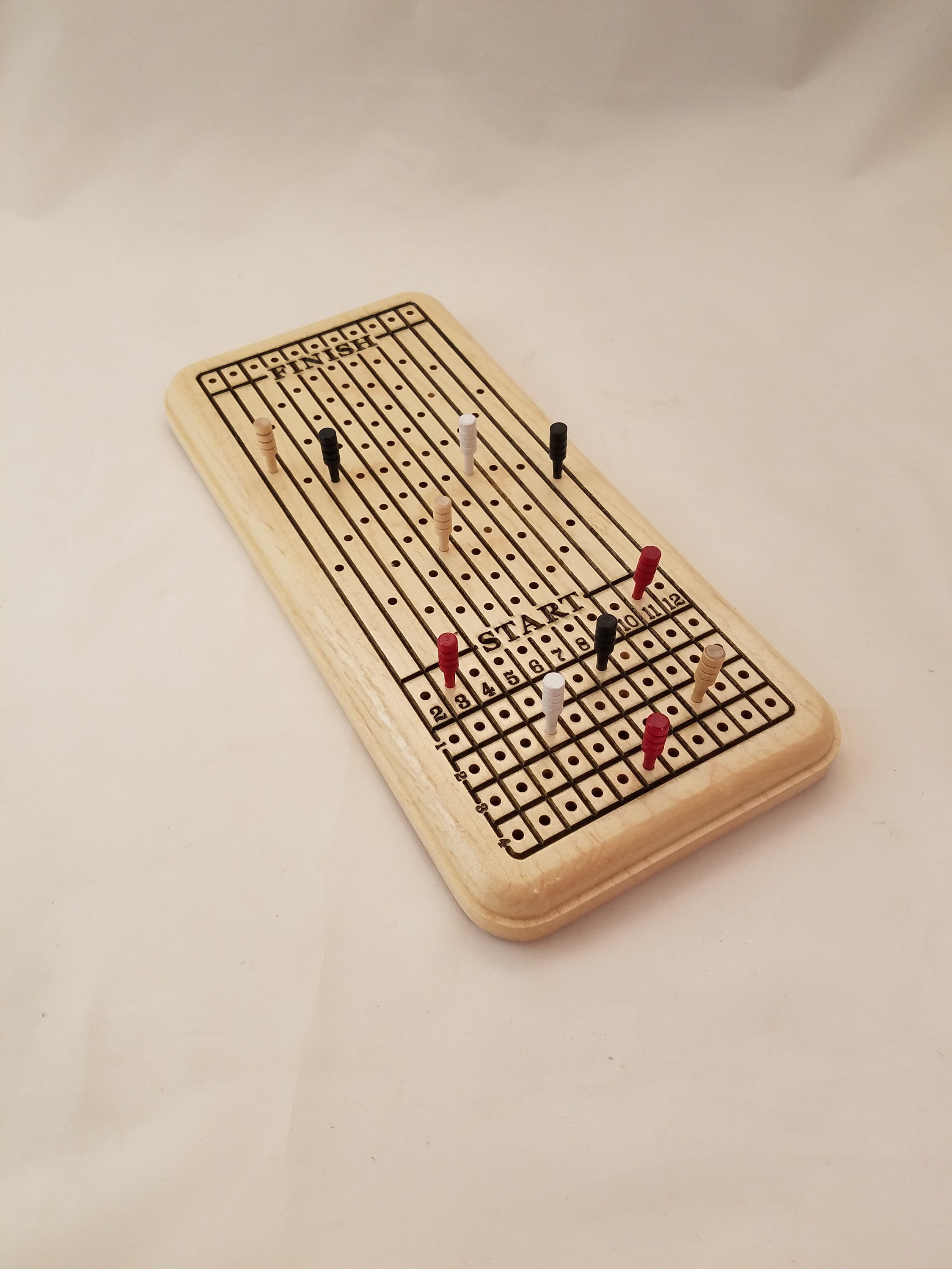 Horse Race Game Maple Board Includes Pegs and Peg Storage Etsy Canada