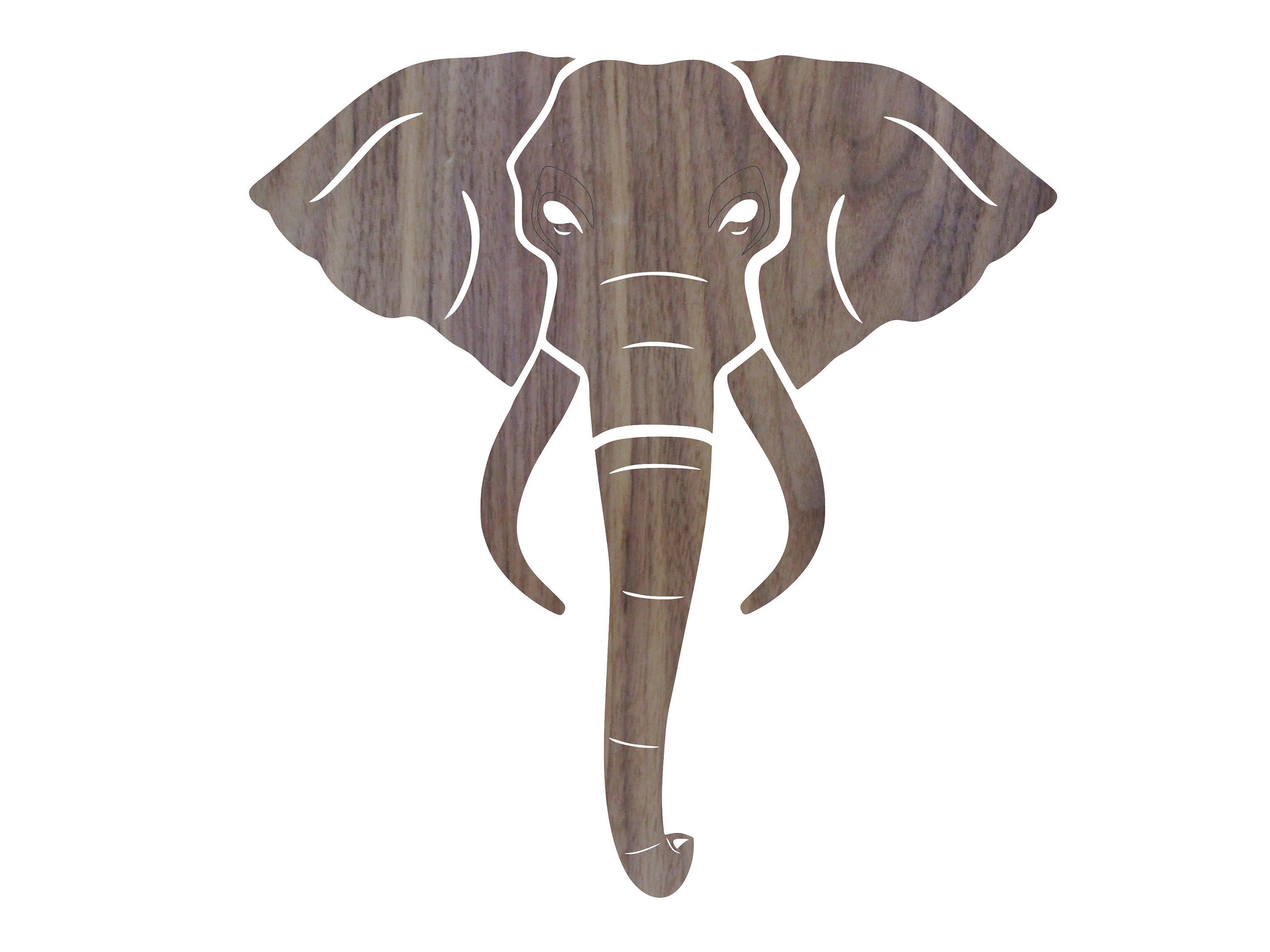 Elephant Head Wooden Wall Art Big Game Animal Head Wall Art Etsy UK