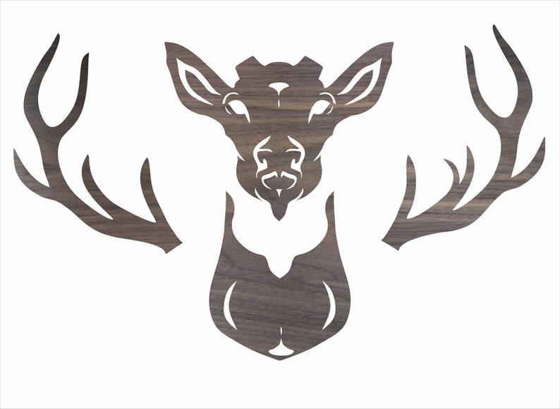 Stag Head Wooden Wall Art Deer Head Big Game Animal Head Etsy