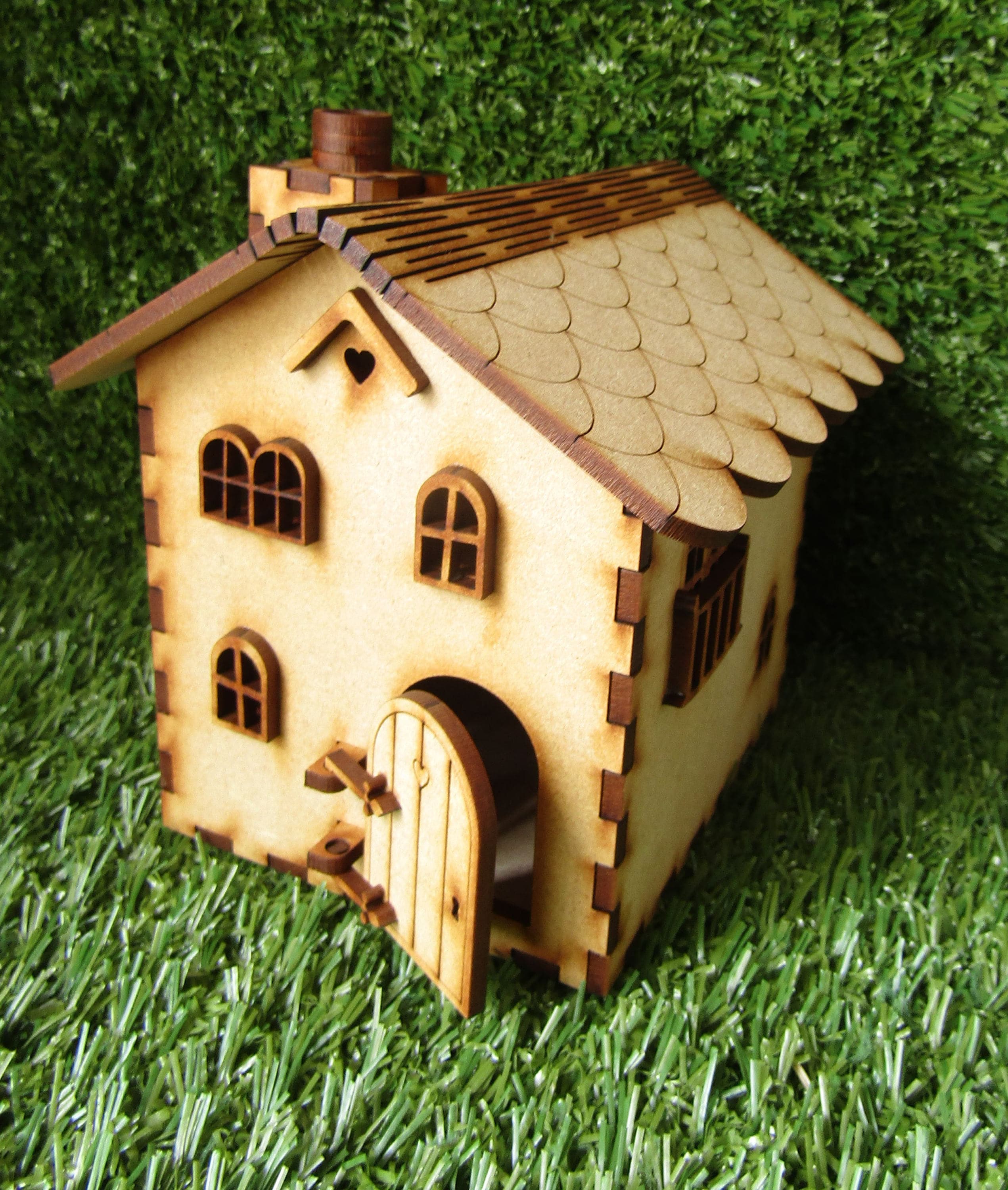 Wooden Fairy House Kit with Fully Opening Fairy Door! Highlydetailed