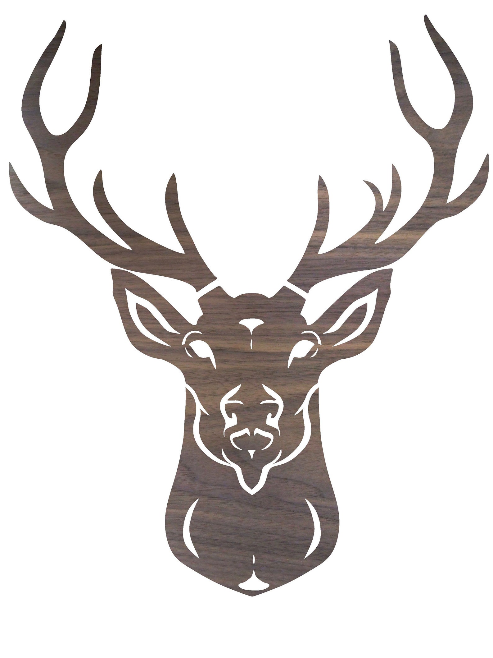 Stag Head Wooden Wall Art Deer Head Big Game Animal Head Etsy