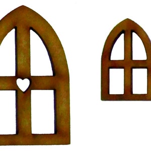 Country Cottage Wooden 3D Fairy Door Craft Kit with Fairy Windows, Keyhole and Door Handle for Fairy Gardens, Fairy Houses etc image 4