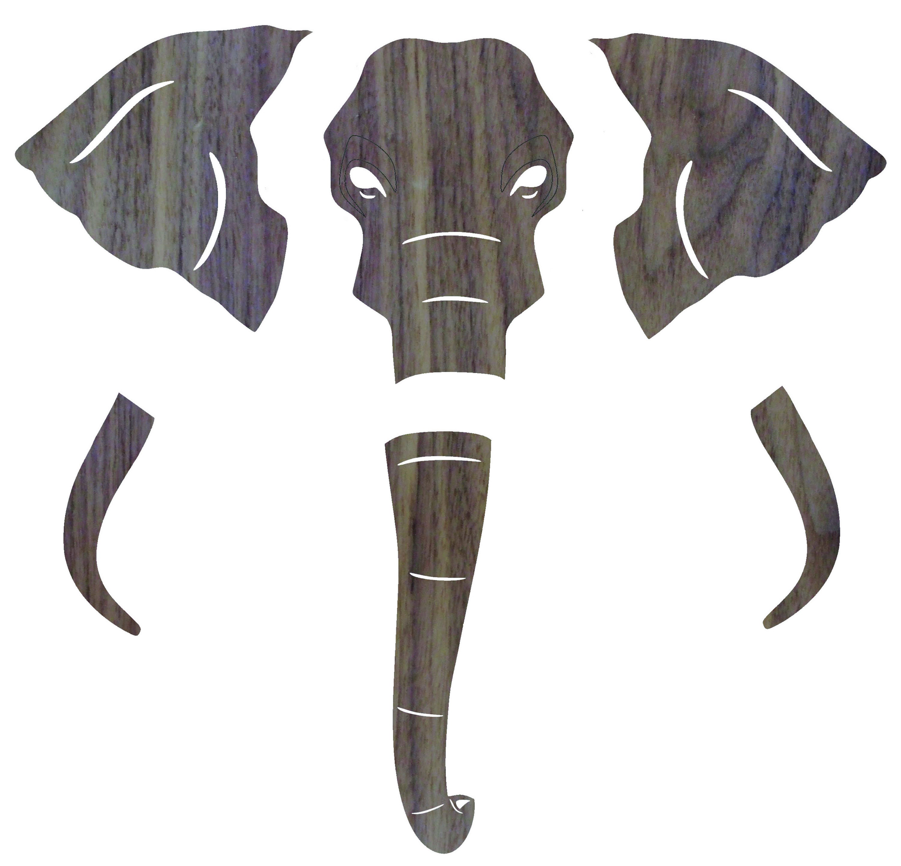 Elephant Head Wooden Wall Art Big Game Animal Head Wall Art Etsy UK