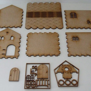 Wooden Fairy House Kit with Fully Opening Fairy Door. Miniature Highly-detailed 'Chocolate Box' Self Assembly Fairy House Craft Kit image 4