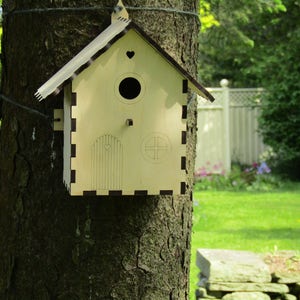 Fairy Garden Birdhouse Build Your Own Bird Nest Box Wildlife Craft Project Kit image 1