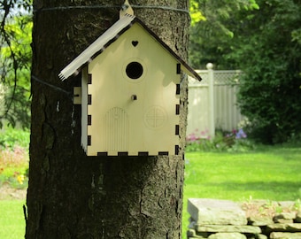 Fairy Garden Birdhouse - Build Your Own Bird Nest Box - Wildlife Craft Project Kit