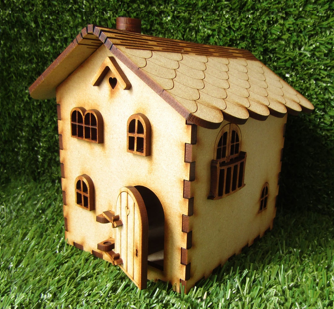 Wooden Fairy House Kit With Fully Opening Fairy Door.