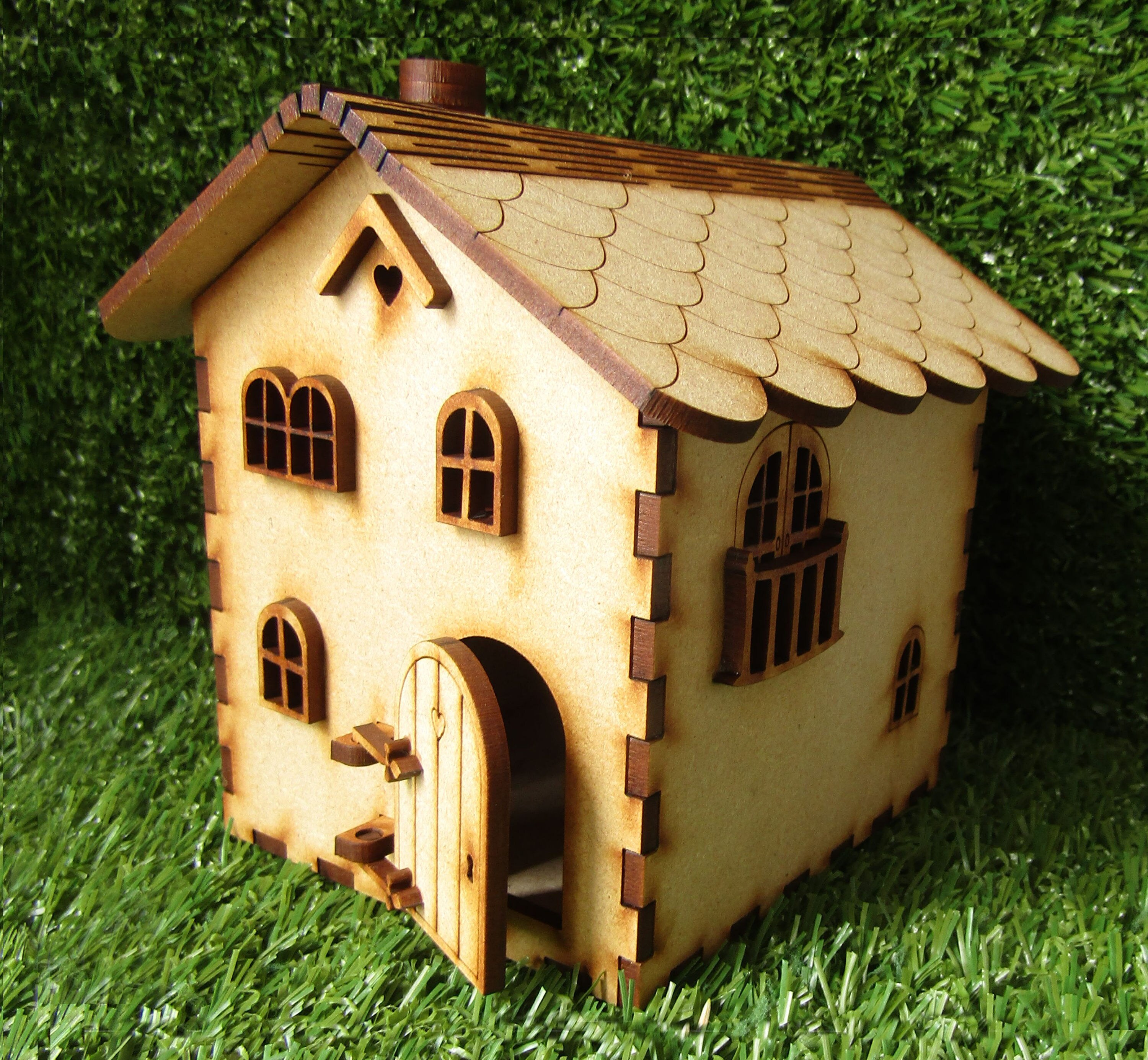 Wooden Fairy House Kit with Fully Opening Fairy Door! Highlydetailed
