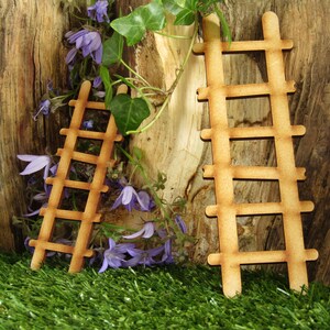 Sosoport Miniature Wooden Rope Ladder Set - Fairy Garden & Dollhouse Accessory For DIY Crafts, Micro Landscapes, Decor