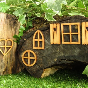 Fairy Window Craft Kit - Fairy Door Accessories for Fairy Gardens, Skirting Board, Log Houses etc