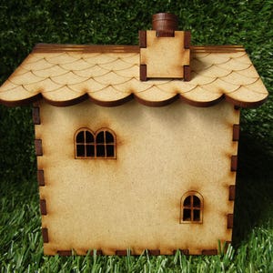 Wooden Fairy House Kit with Fully Opening Fairy Door. Miniature Highly-detailed 'Chocolate Box' Self Assembly Fairy House Craft Kit image 6