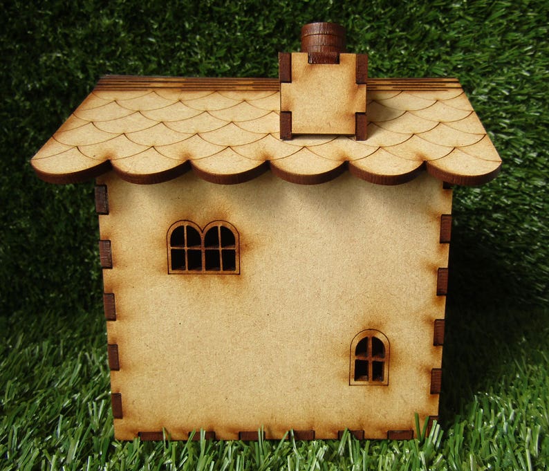 Wooden Fairy House Kit with Fully Opening Fairy Door. Miniature Highly-detailed 'Chocolate Box' Self Assembly Fairy House Craft Kit image 6