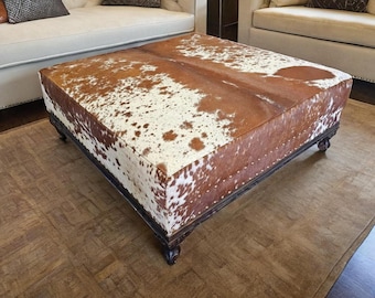 Darryl Cowhide Ottoman