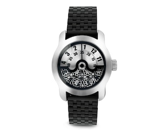 Reloj negro de la máquina del tiempo