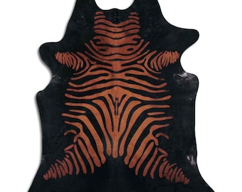 Brown and Black Cowhide Rug