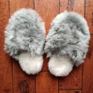 Millie Grey Alpaca Slippers image 1