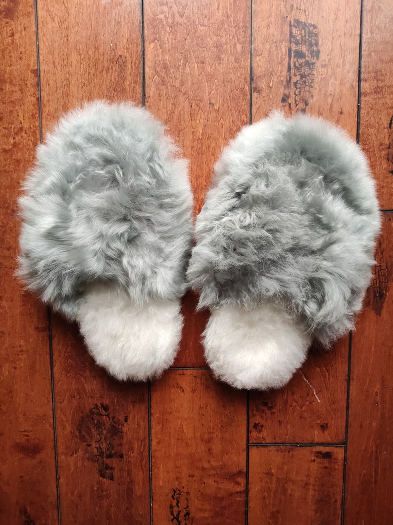 Millie Grey Alpaca Slippers image 1