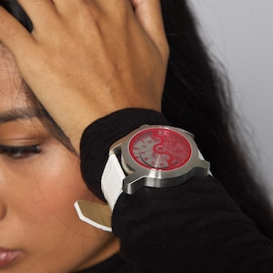gambrell renard Red time machine self-winding watch
