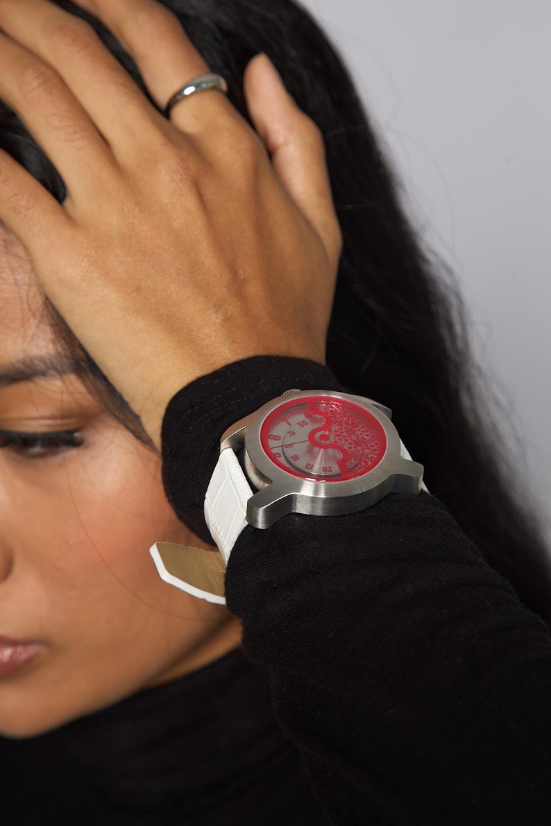 gambrell renard Red time machine self-winding watch
