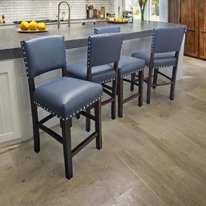 Leather Bar and Counter Height Stools