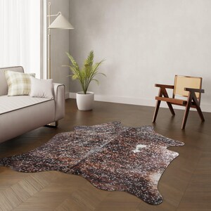 Brindle Silver Metallic Cowhide Rug
