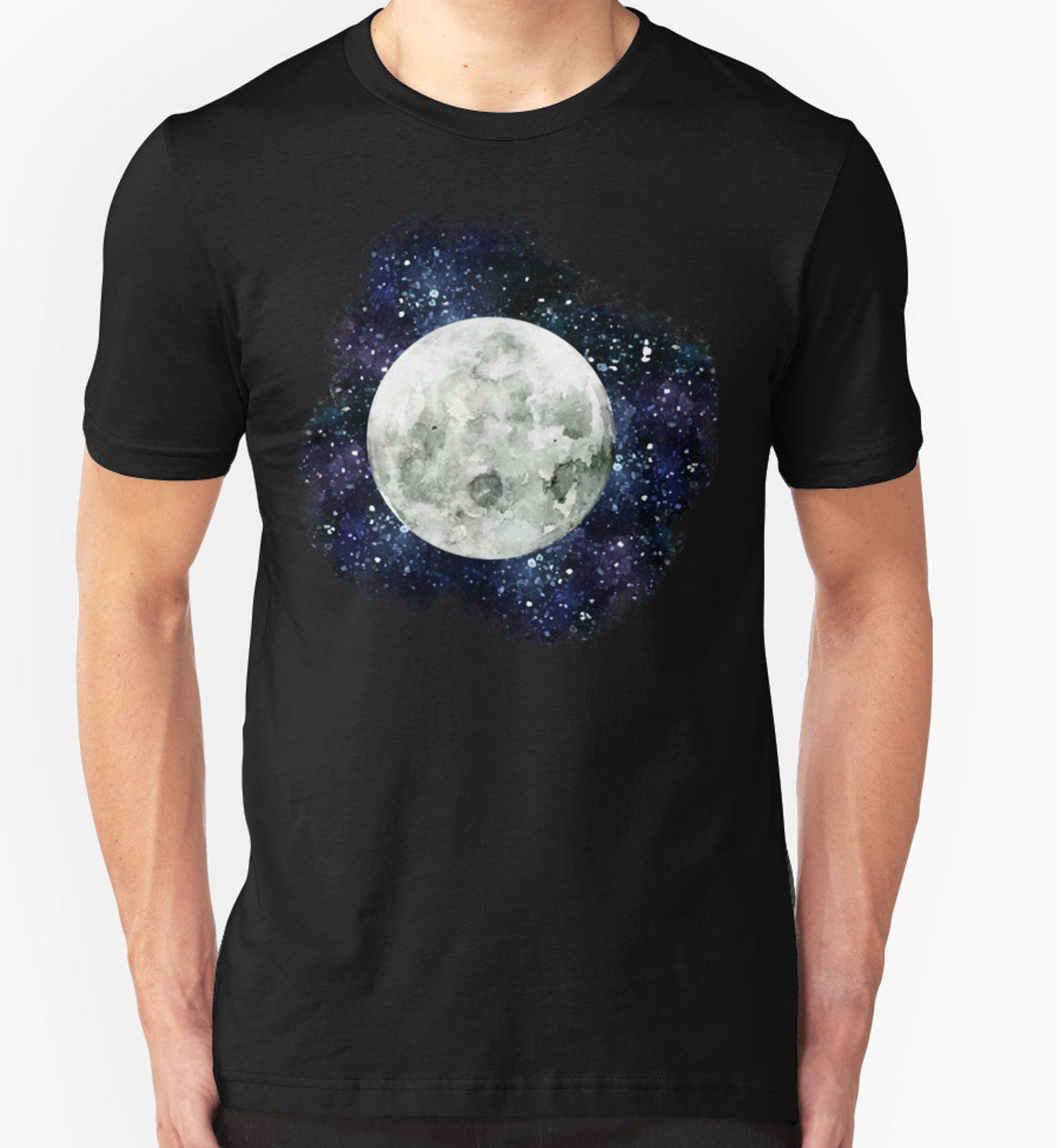 Teeshirt Tshirt Moon and Stars Unisex Super Soft tee// Etsy