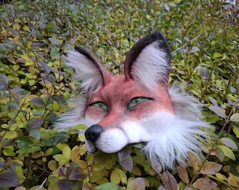 Animal Masks, Therian Mask Fox / Quadrobics Mask, Fox Mask, Realistic animal mask, animal masks, Quadrobics mask, mask