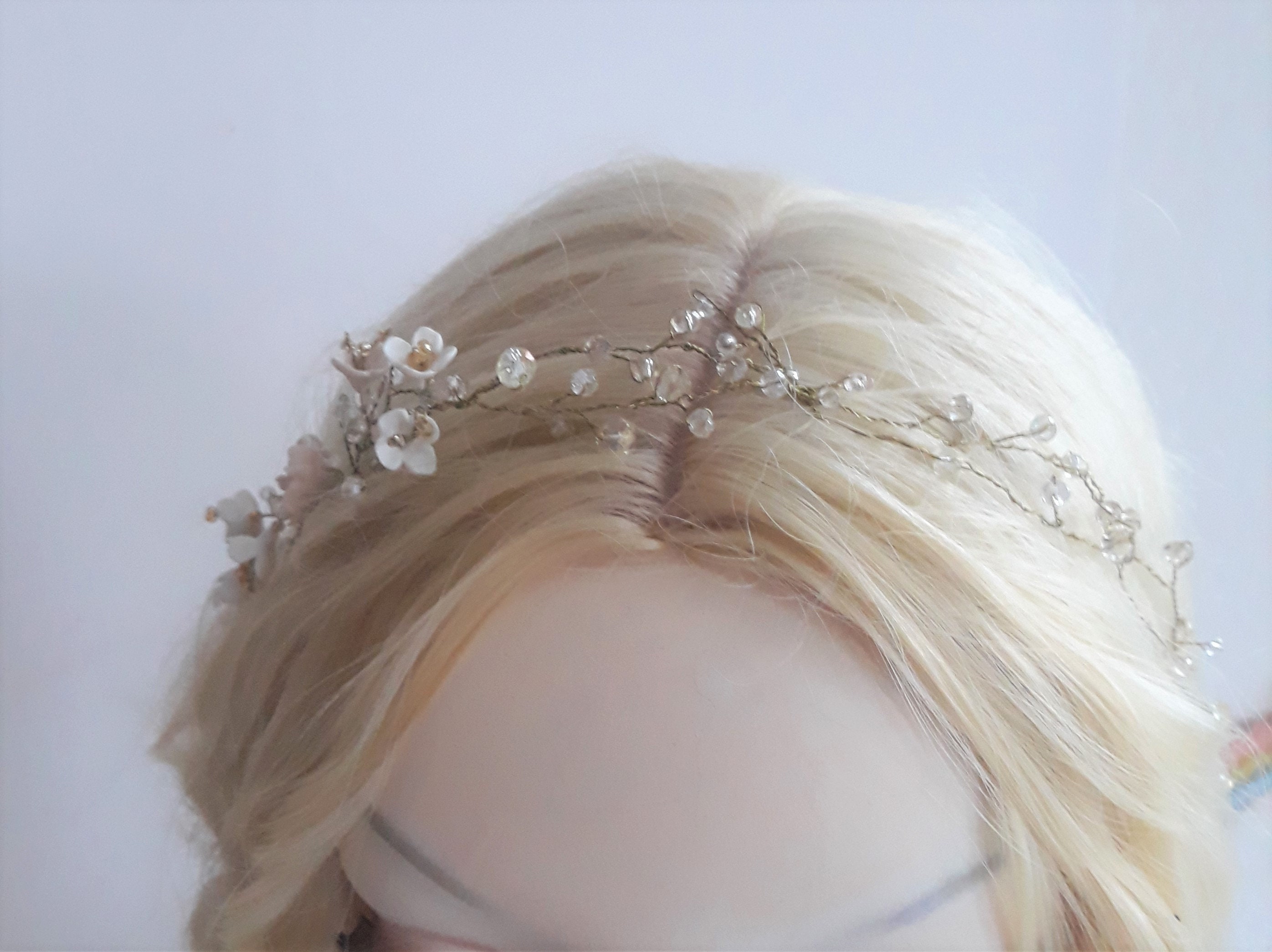 Gold Bridal Hair Accessorieswedding Beaded Hair Accessories Etsy UK