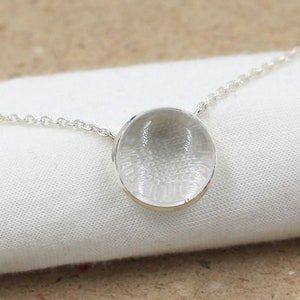 Clear Crystal Quartz Necklace: Sterling Silver Gemstone Pendant