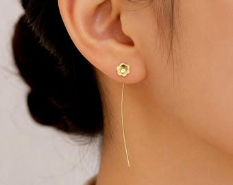 Fresh Water Pear Hook Silver Earring: 925 Sterling Silver