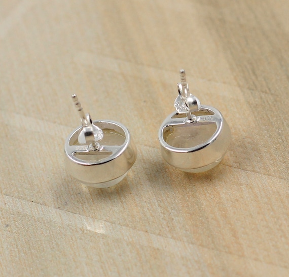 Orecchini Artigianali In Bronzo Con Pietra Di Luna - Baco Ortigia - Foto 8