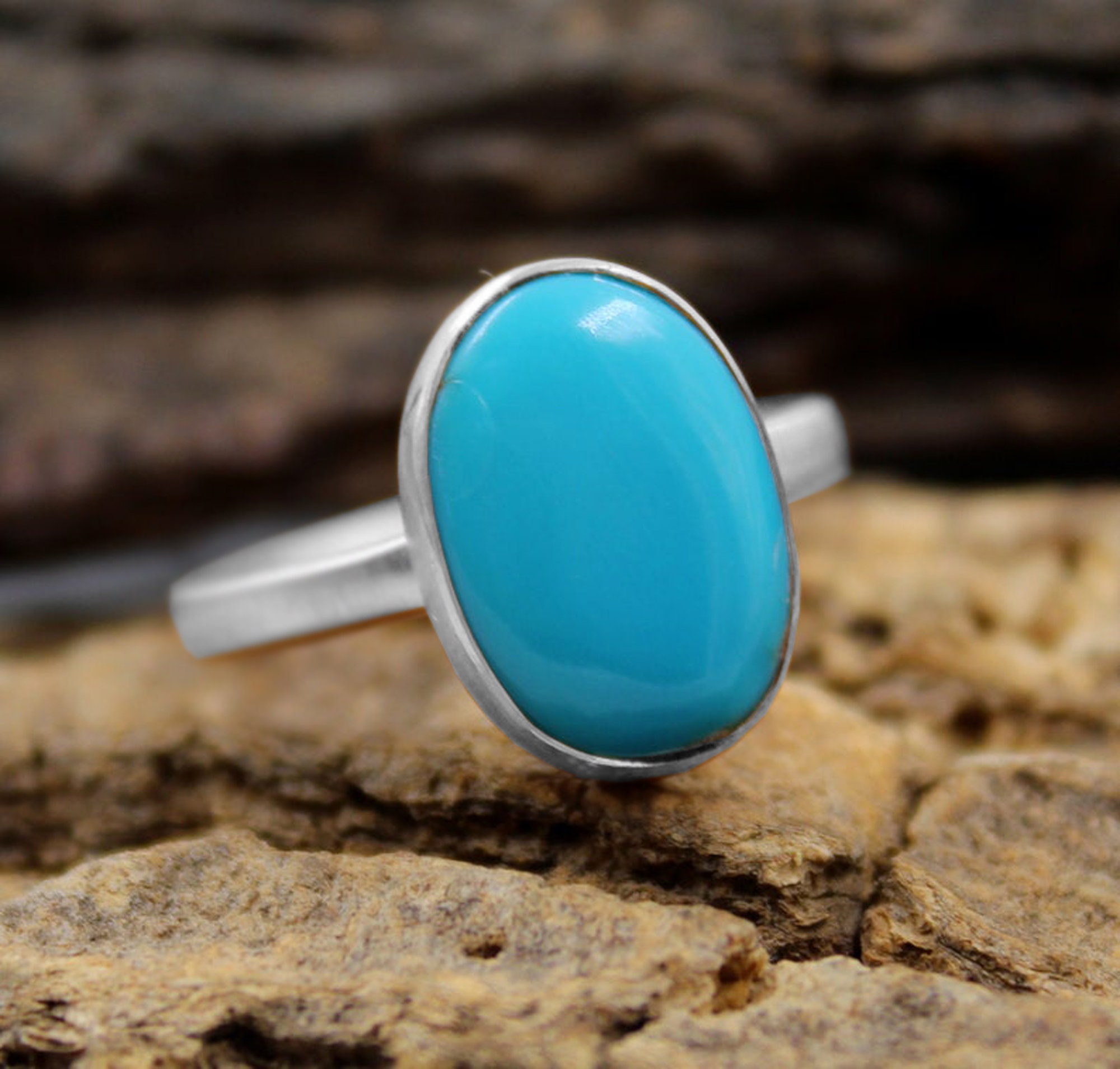 Sleeping Beauty Turquoise Ring, 925 Sterling Silver, Unisex Anniversary ...