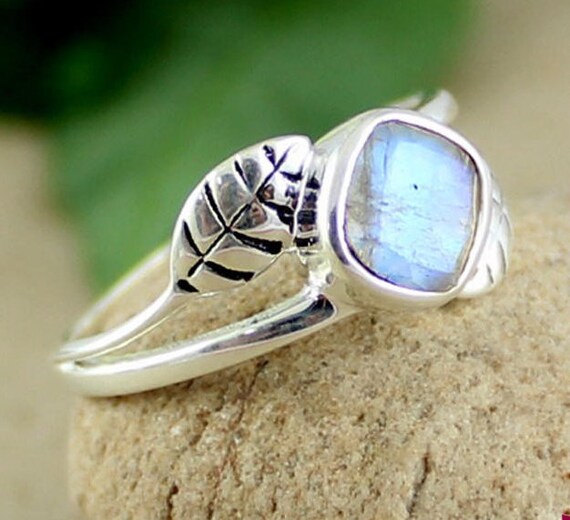 Natural Moonstone Bague Marquise Moonstone Bague Argent Sterling 925 anneaux-S110