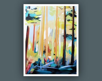 Fine Art Prints, Contemporary art, Abstract Forest Painting, Tree Painting, Modern Art Prints, Giclee Print, Fine Wall Art