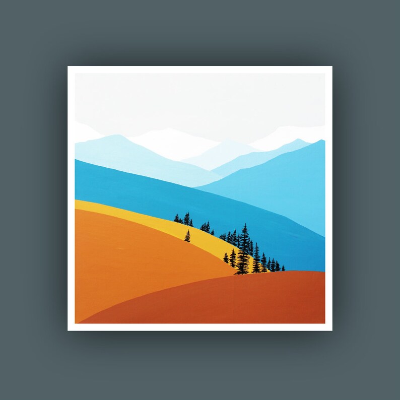 Fine Art Prints Contemporary art Square Prints Abstract Etsy