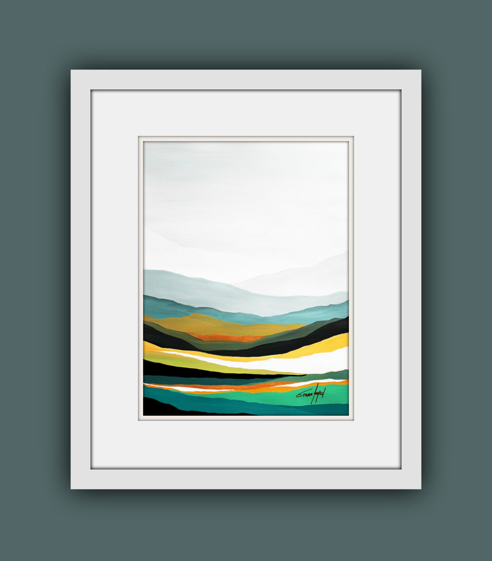 Fine Art Prints Contemporary art Abstract Mountain Painting Etsy