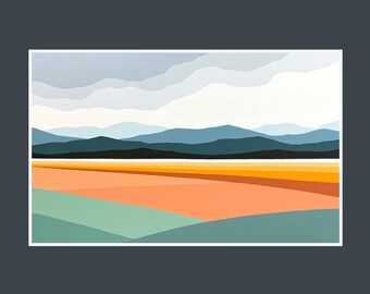 Fine Art Prints, Contemporary art, Abstract Mountain Painting,  Modern Art Prints, Giclee Print, Abstract Landscape Painting