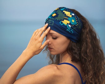 Multifunktionsschal, Buff, Stirnband, breites Yoga Stirnband, Gesichtsbedeckung