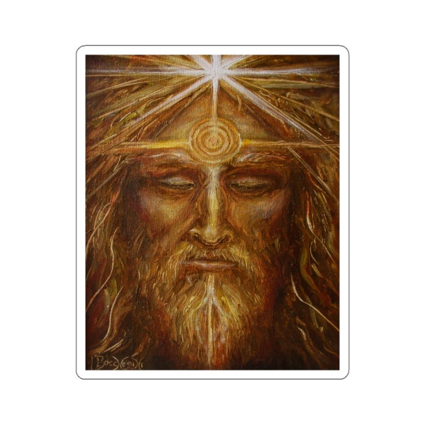 Sticker I AM, Gnostic Christ Painting